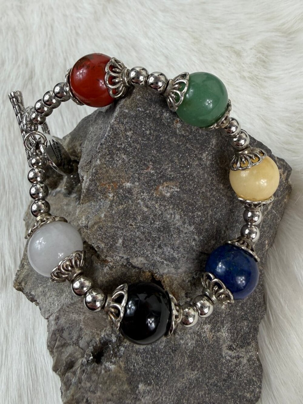 Alexa's Angels - Stretch Bead Multi-Gemstone Bracelet
